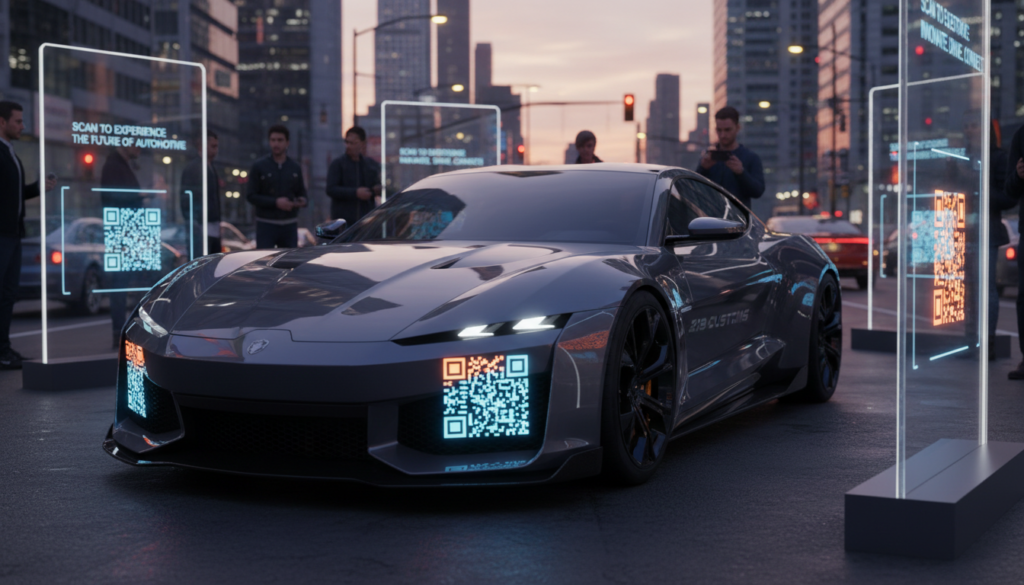 QR codes in vehicle advertising