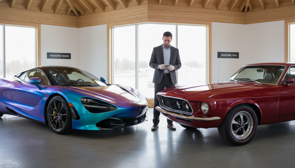 color change wrap vs traditional paint job