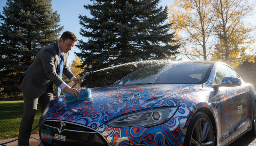 hand washing wrapped car hand washing wrapped car