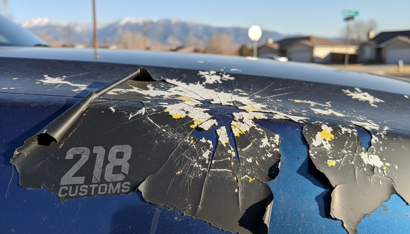 vinyl wrap peeling causes